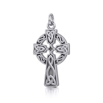 Celtic Knotwork Celtic Cross Silver Charm TC558 - Jewelry